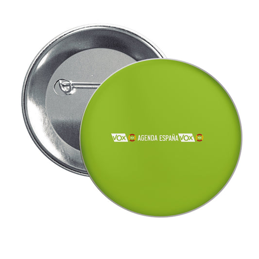Chapa - Doble Vox Partido Politico Agenda España Fondo Verde - España