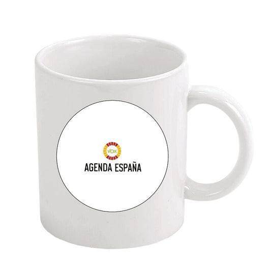 Taza - Agenda España Vox Partido Politico Fondo Blanco - España
