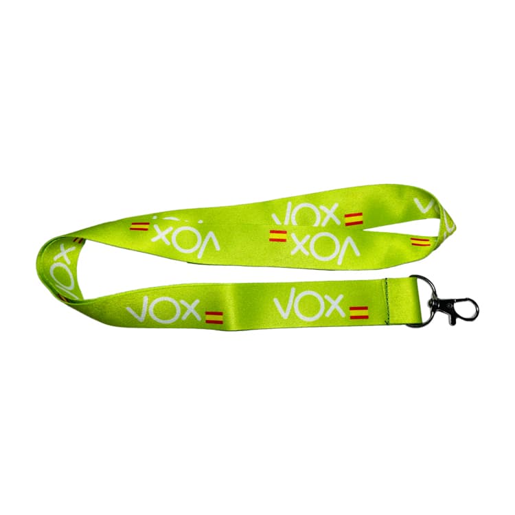 Lanyard – Cinta Cuello Vox Verde Bandera España C018