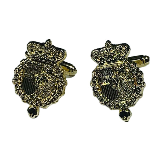 Gemelos Color Oro - Escudo de Armas del Rey de España - España