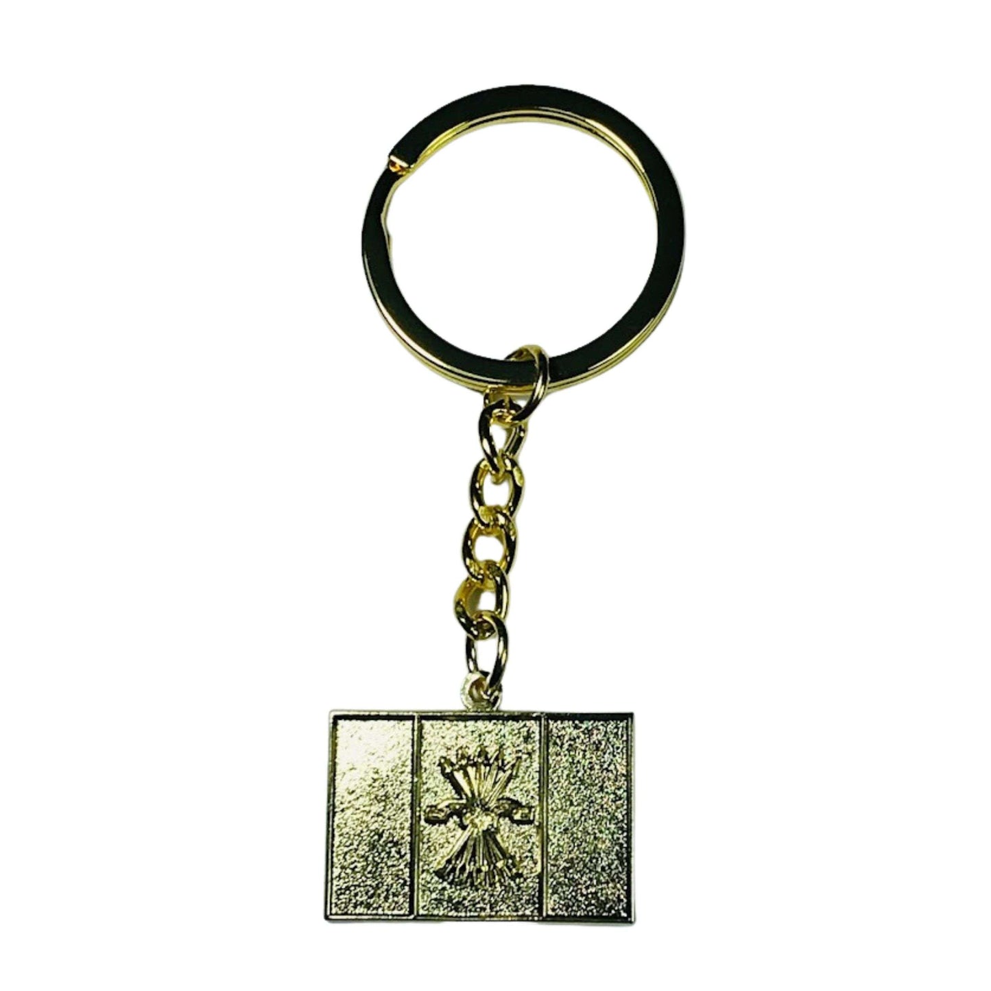 Llavero Color Oro - Bandera Falangismo (fe de Las Jons) - España