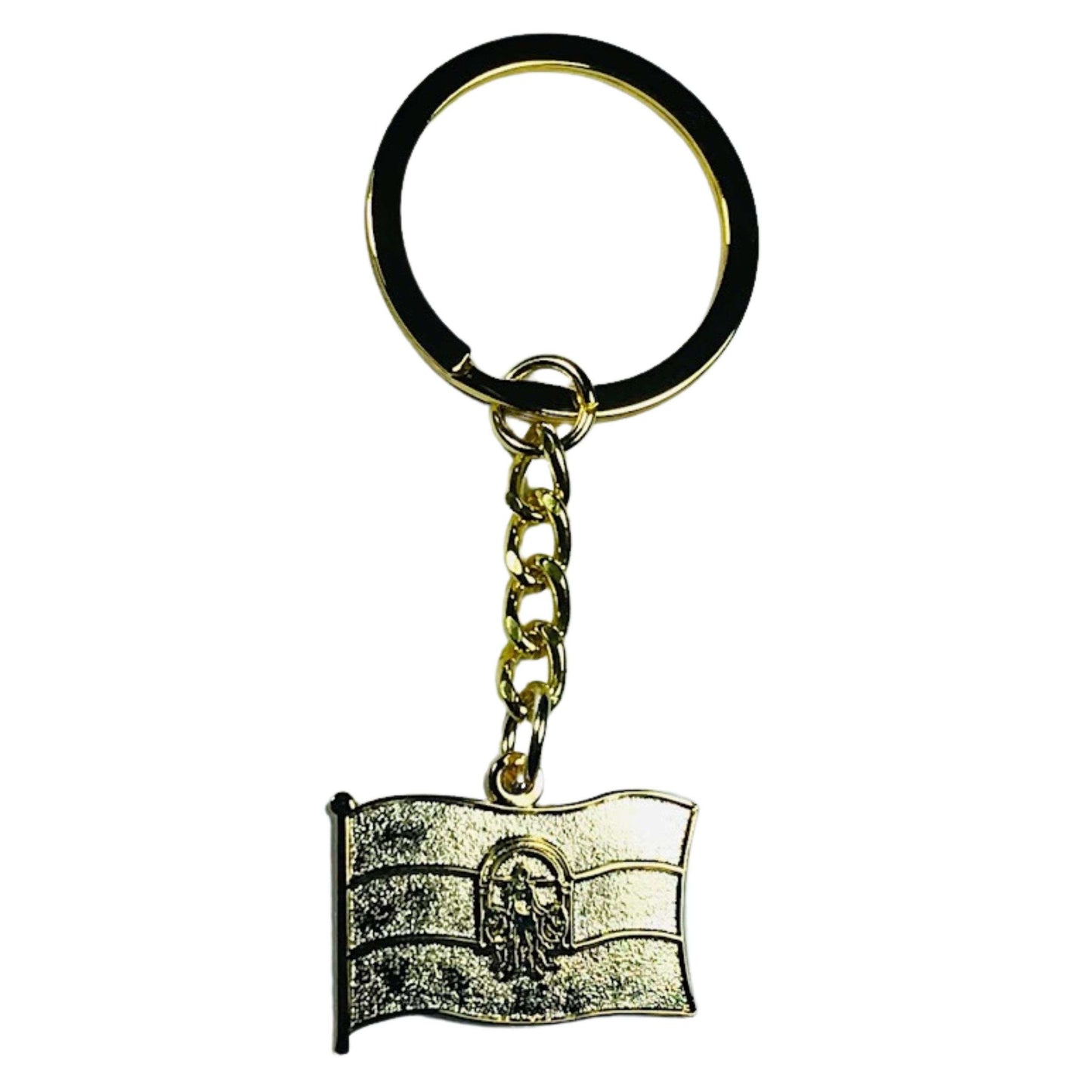 Llavero Color Oro - Bandera Comunidad de Andalucía - España