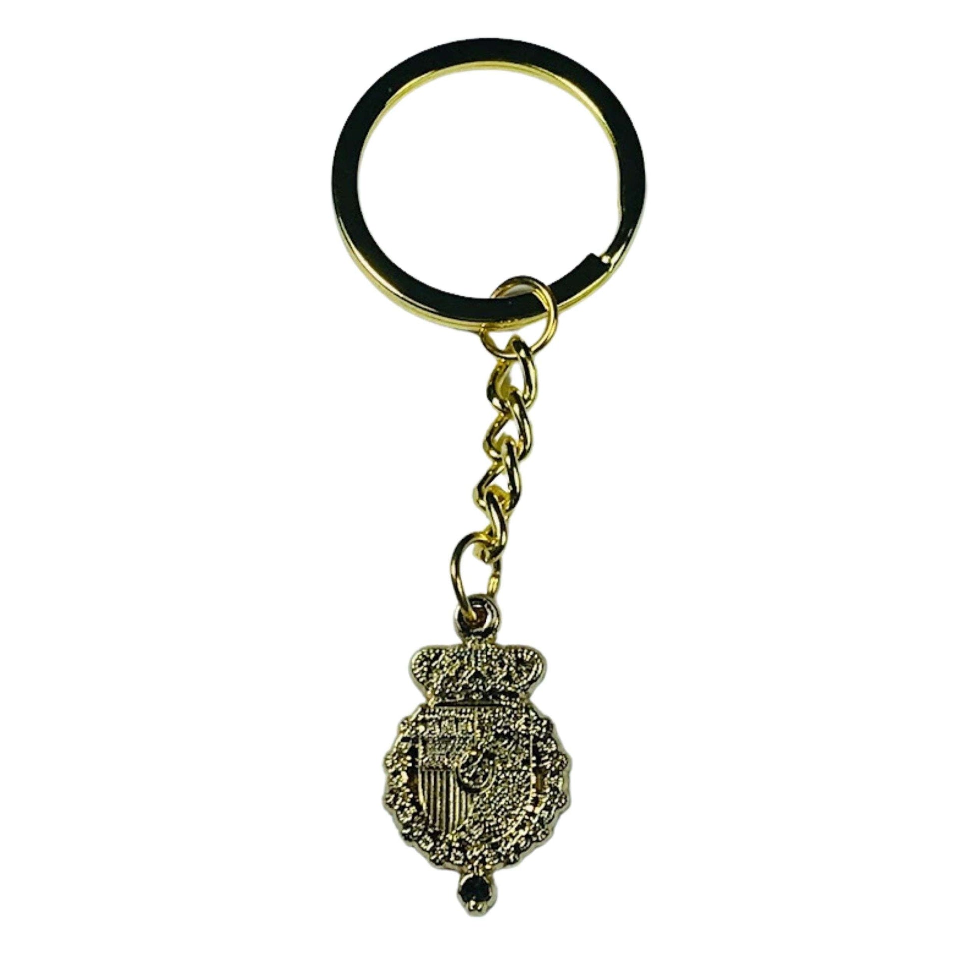 Llavero Color Oro - Escudo de Armas del Rey de España