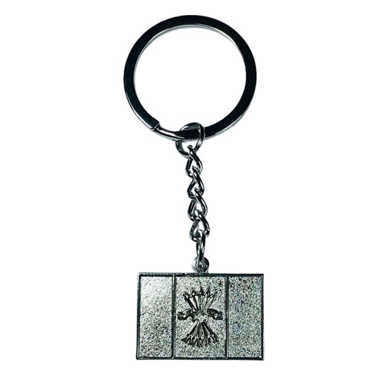 Llavero Color Plata - Bandera Falangismo (fe de Las Jons) - España