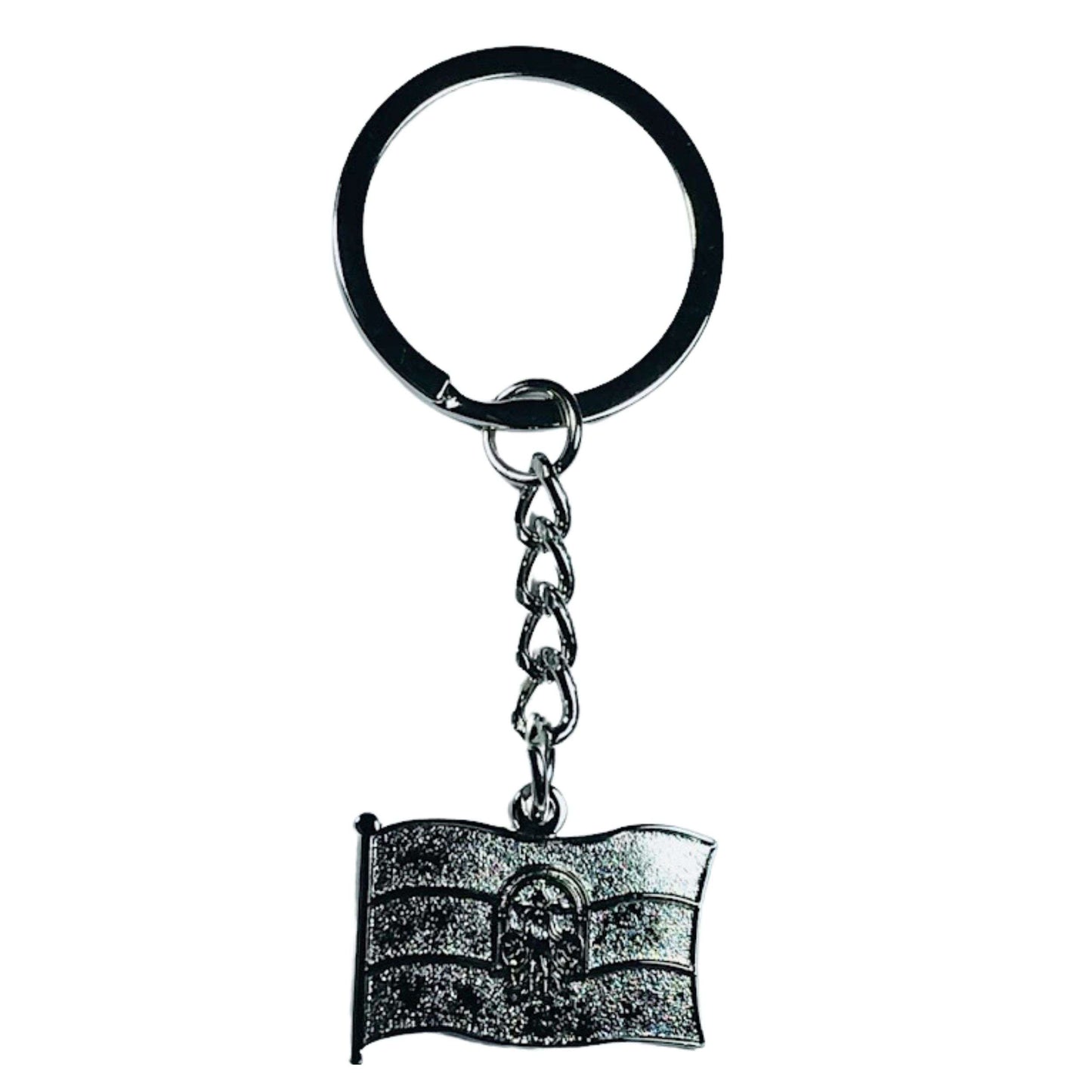 Llavero Color Plata - Bandera Comunidad de Andalucía - España