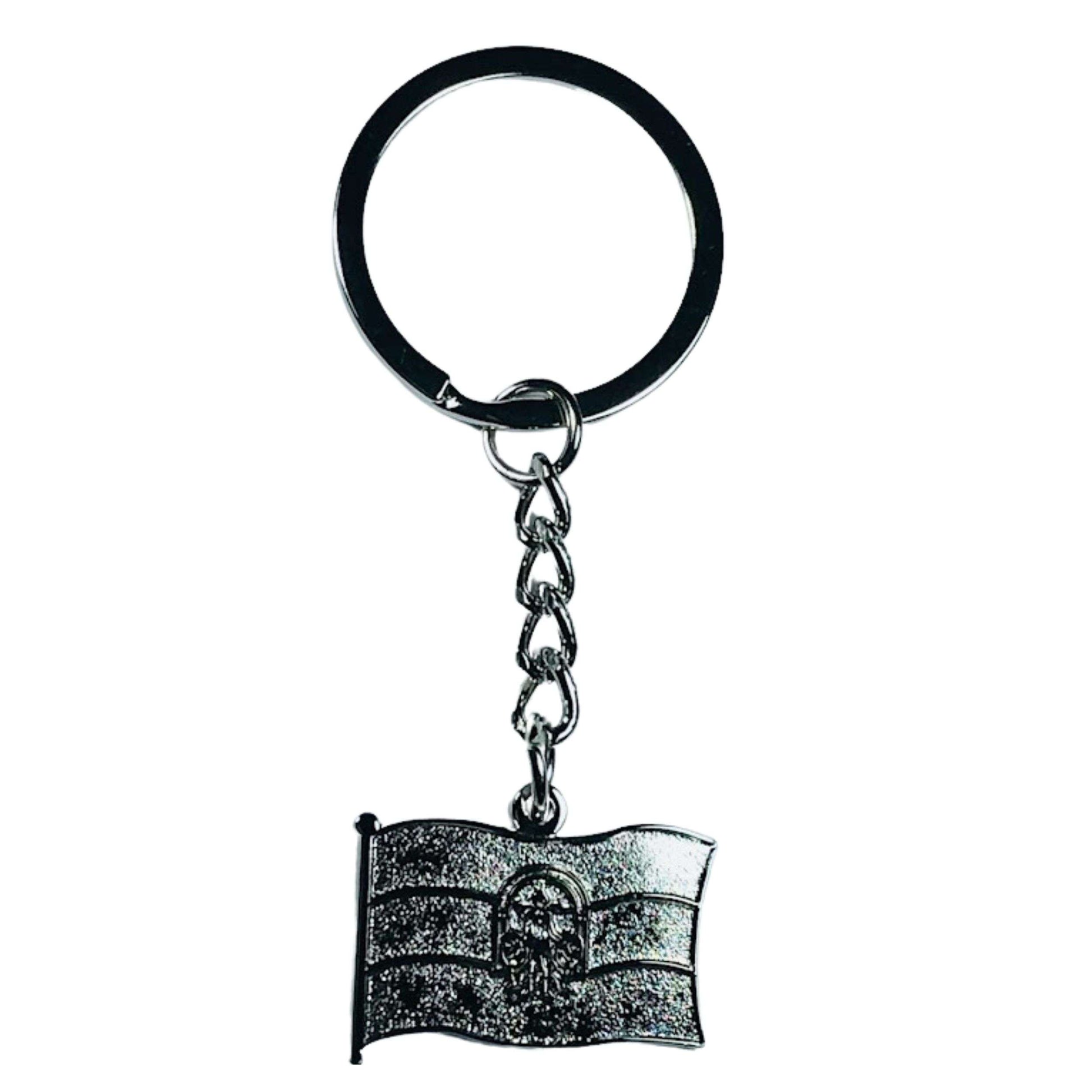 Llavero Color Plata - Bandera Comunidad de Andalucía - España