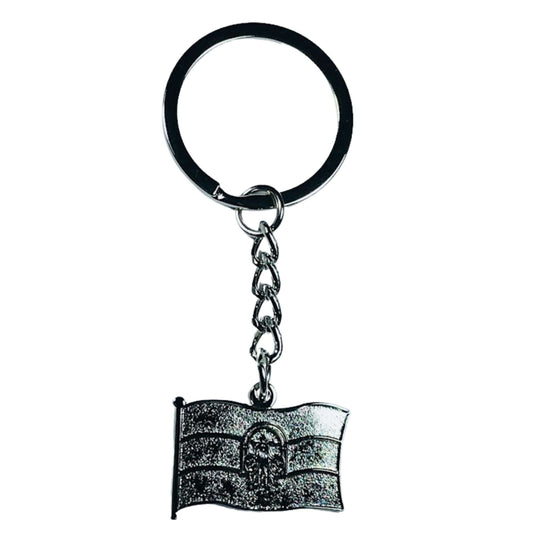 Llavero Color Plata - Bandera Comunidad de Andalucía - España