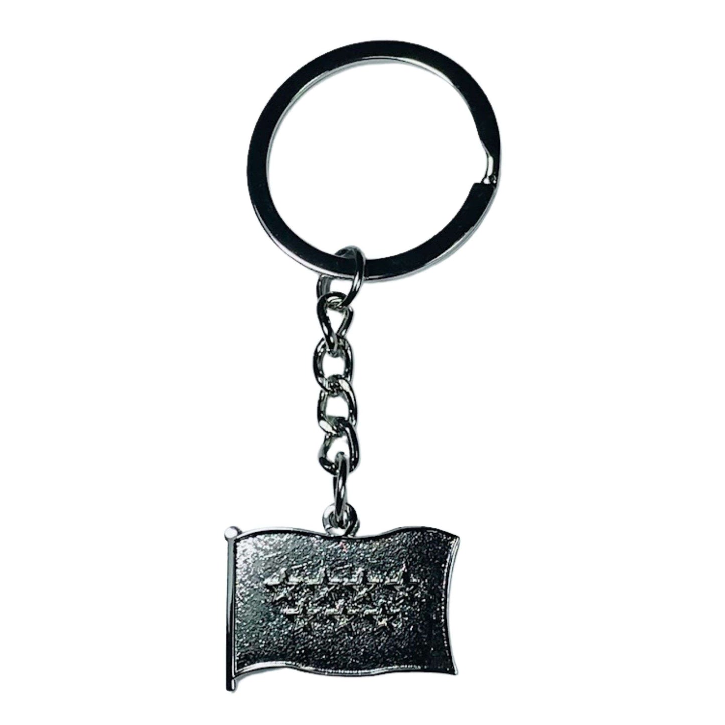 Llavero Color Plata - Bandera de Comunidad de Madrid - España