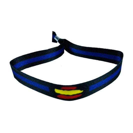 Pulsera - Negra_ Bandera de España  - P374