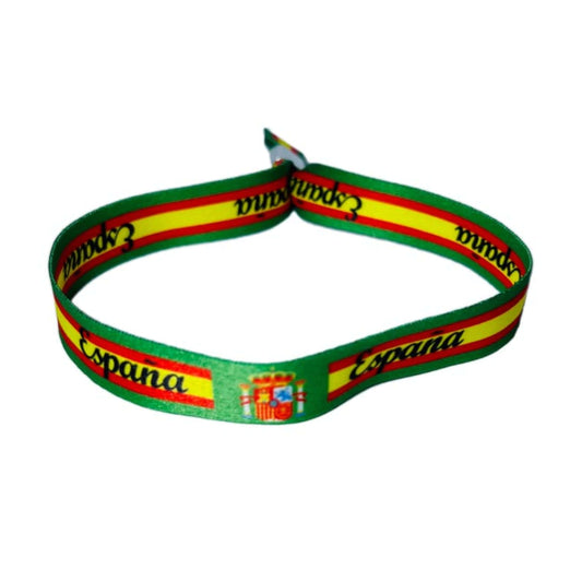 Pulsera - Verde Bandera Y Escudo España - P068