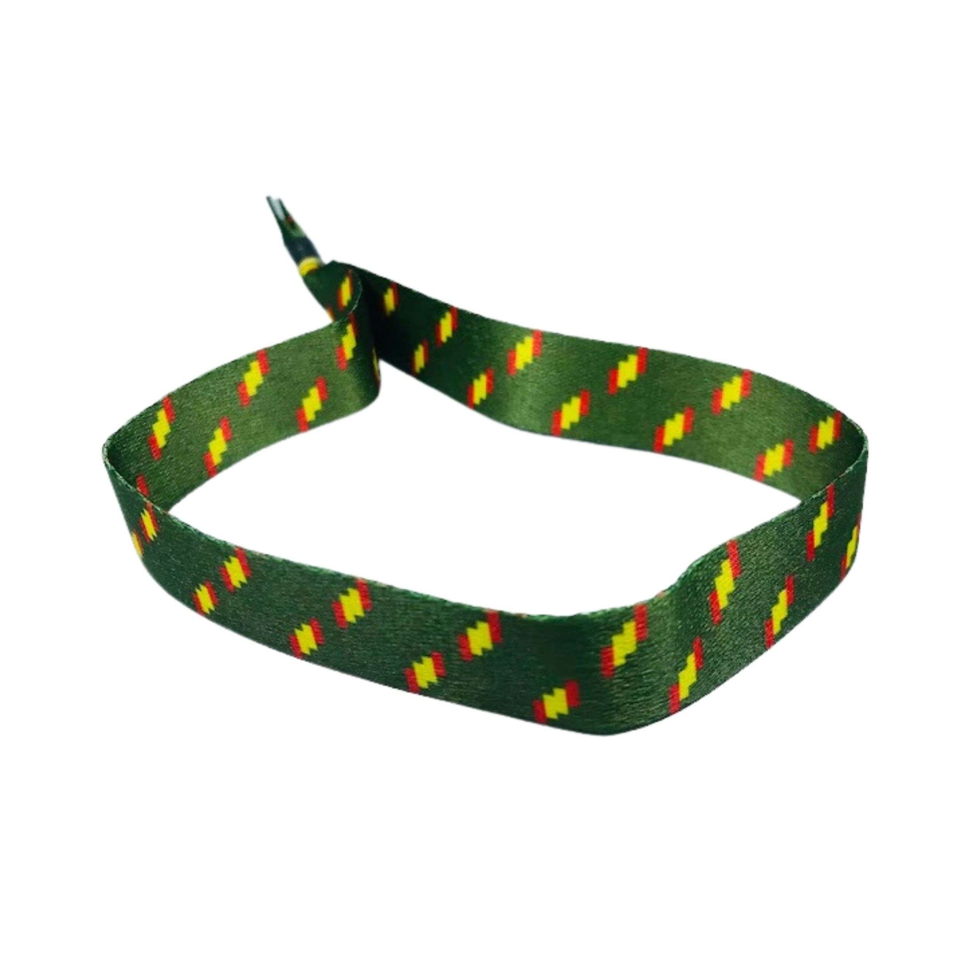 Pulsera- Verde_  Franjas Bandera de España - P332