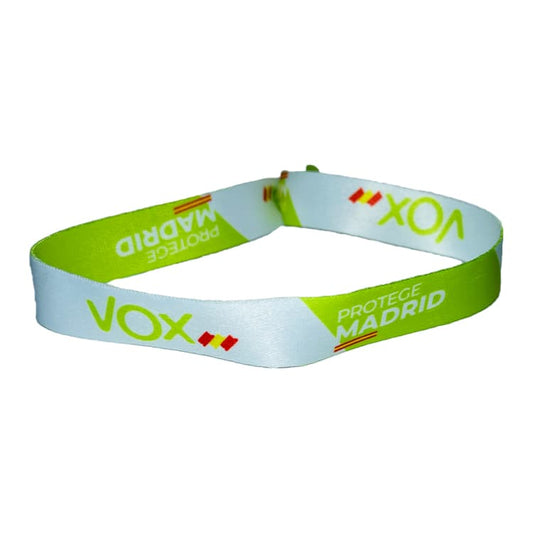 Pulsera Vox Verde Protege Madrid Bandera España P153