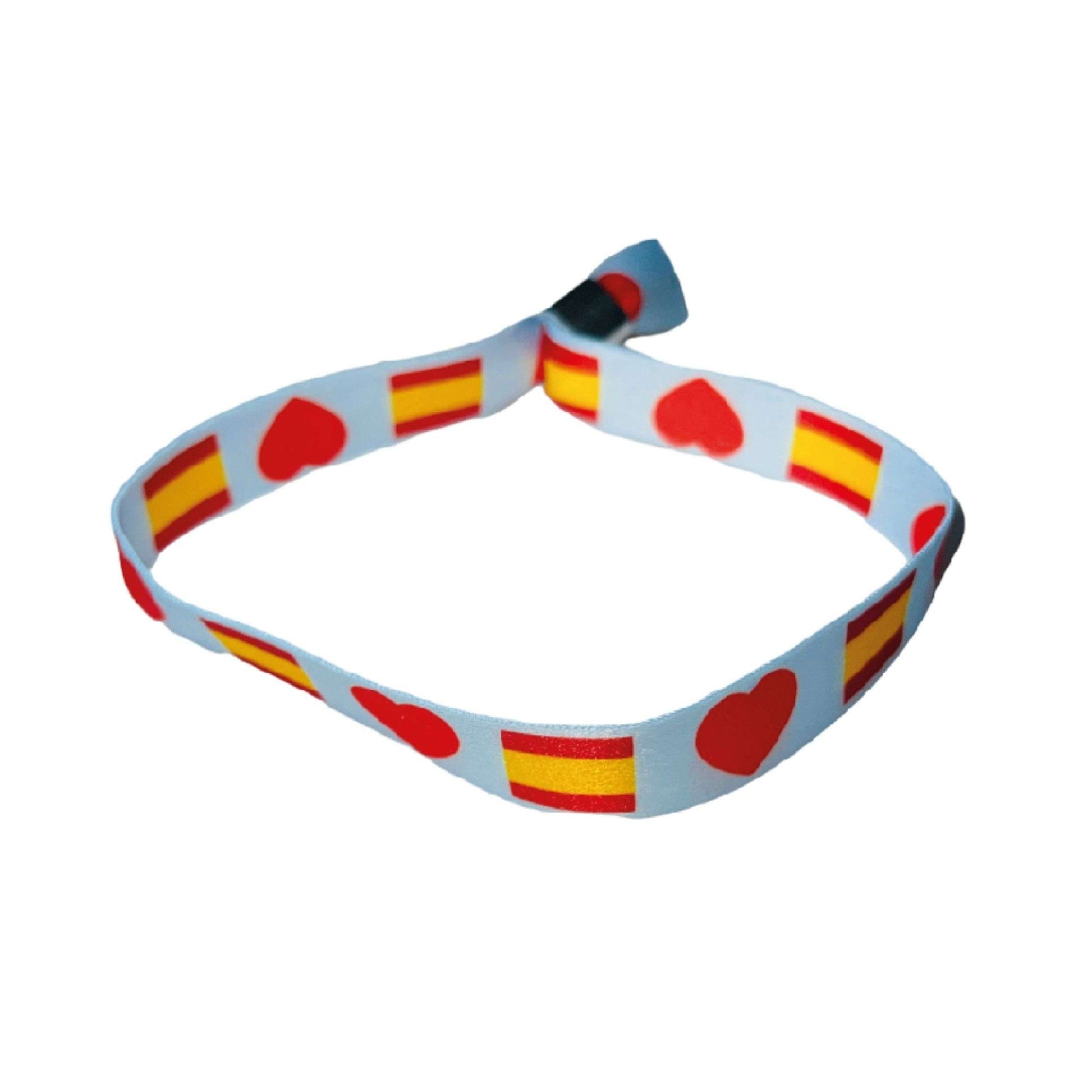 Pulsera – Azul_ Corazón Bandera España - P1264