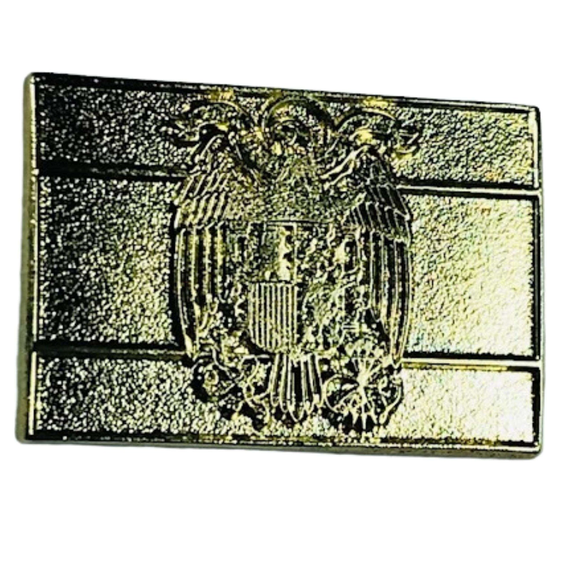 Pin Color Oro - Bandera Española Aguila de San Juan