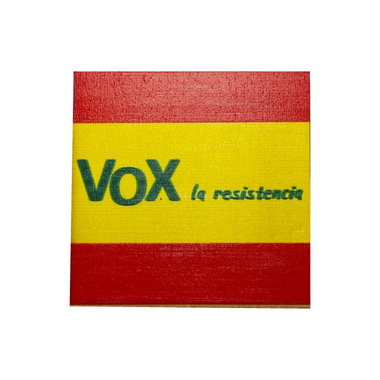 Iman De Madera Vox La Resistencia Bandera De España
