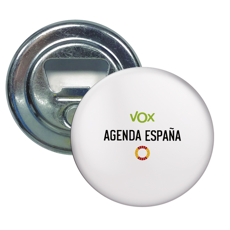 85080-ABRIDOR-REDONDO-AGENDA-ESPANA-VOX-VERDE-PARTIDO-POLITICO-DE-ESPANA-FONDO-BLANCO-ESPANA.jpg